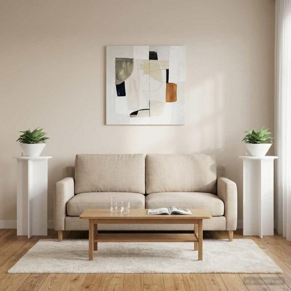 Pflanzenständer 2 Stk. Hochglanz Weiß 40 x 40 x 80 cm
