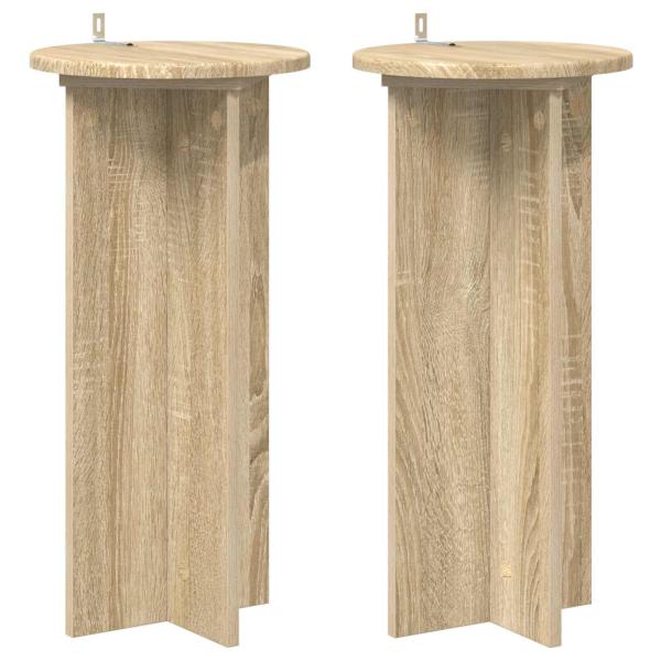 Pflanzenständer 2 Stk. Sonoma-Eiche 29,5 x 29,5 x 60 cm