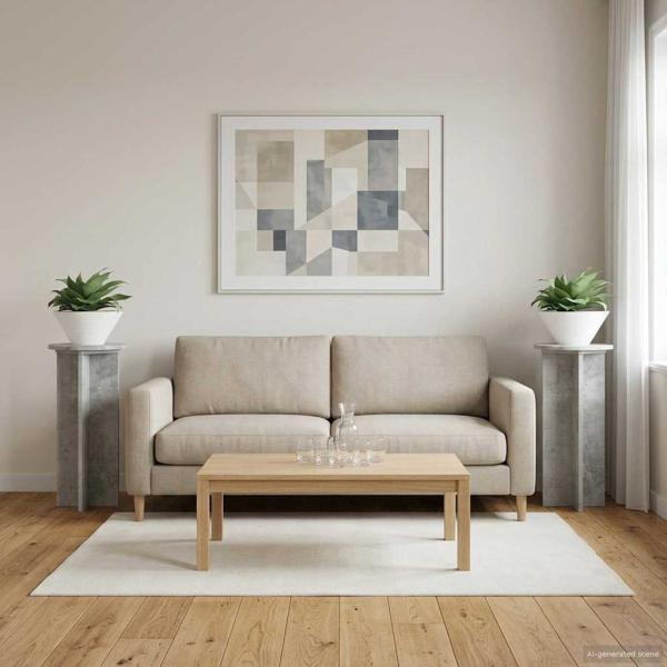 Pflanzenständer 2 Stk. Betongrau 29,5 x 29,5 x 60 cm