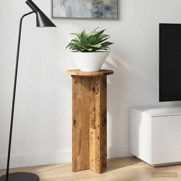 ARDEBO.de - Pflanzenständer 2 Stk. Altholz 29,5 x 29,5 x 60 cm