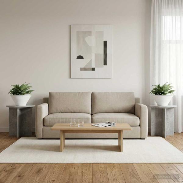 ARDEBO.de - Pflanzenständer 2 Stk. Betongrau 40 x 40 x 40 cm Holzwerkstoff