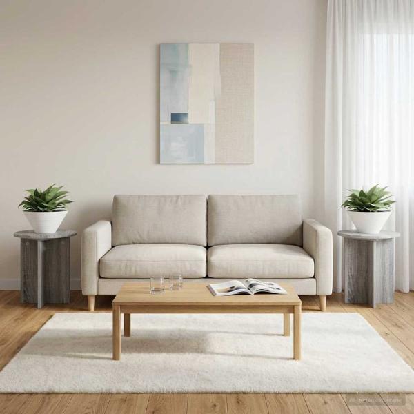 ARDEBO.de - Pflanzenständer 2 Stk. Sonoma-Grau 40 x 40 x 40 cm