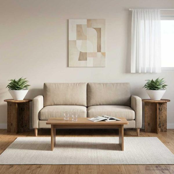 Pflanzenständer 2 Stk. Altholz 40 x 40 x 40 cm Holzwerkstoff