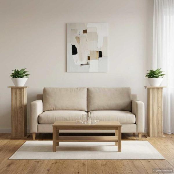 ARDEBO.de - Pflanzenständer 2 stk. Sonoma-Eiche 30,5 x 30 x 80,5 cm