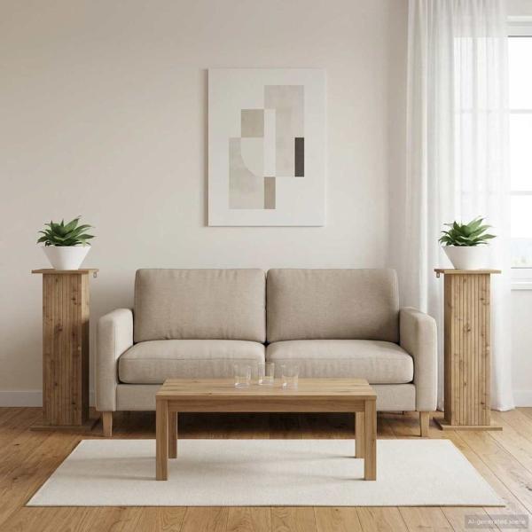 Pflanzenständer 2 stk. Artisan-Eiche 30,5 x 30 x 80,5 cm