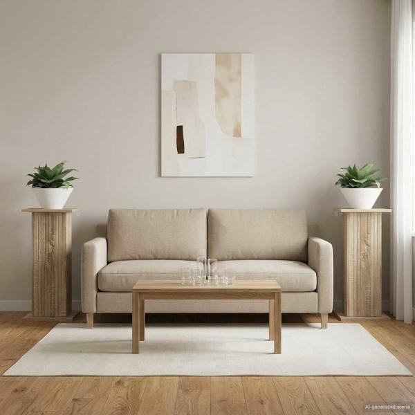 ARDEBO.de - Pflanzenständer 2 stk. Sonoma-Eiche 30,5 x 30 x 60,5 cm