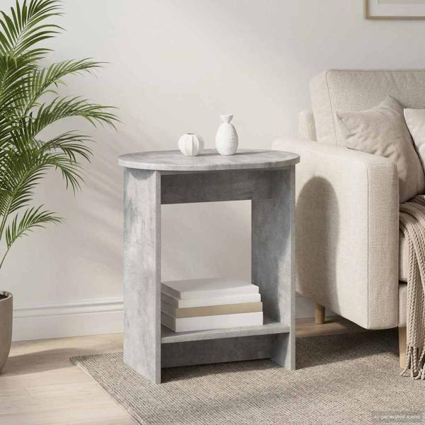 ARDEBO.de - Beistelltisch Betongrau 50 x 39,5 x 55 cm Holzwerkstoff