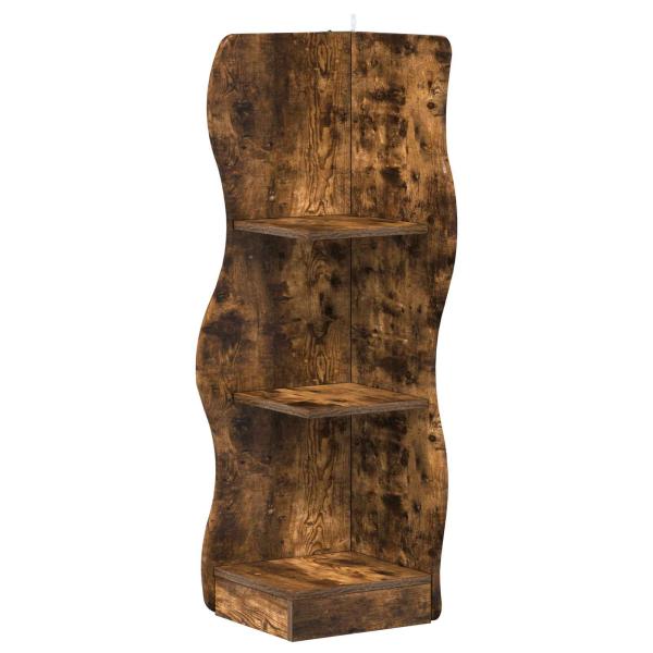 Eckregal Räuchereiche 34 x 33 x 102 cm Holzwerkstoff