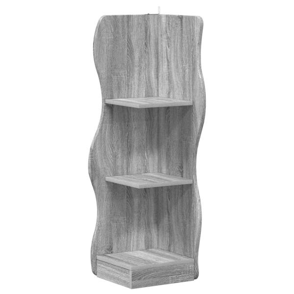 Eckregal Sonoma-Grau 34 x 33 x 102 cm Holzwerkstoff