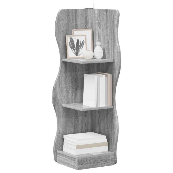 Eckregal Sonoma-Grau 34 x 33 x 102 cm Holzwerkstoff