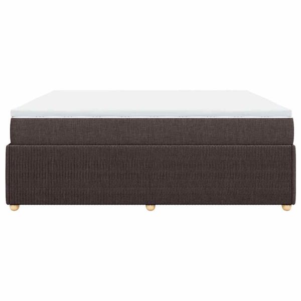 Boxspringbett mit Matratze Dunkelbraun 180x200 cm Stoff