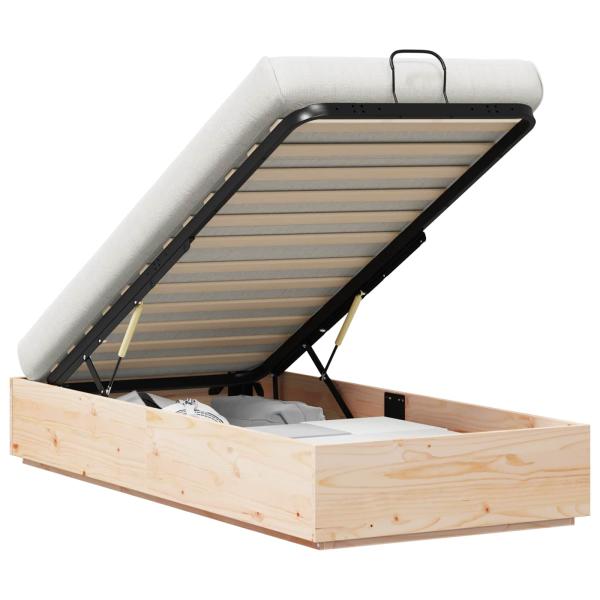 Ottoman-Bettgestell mit Stauraum Natur 90 x 200 cm