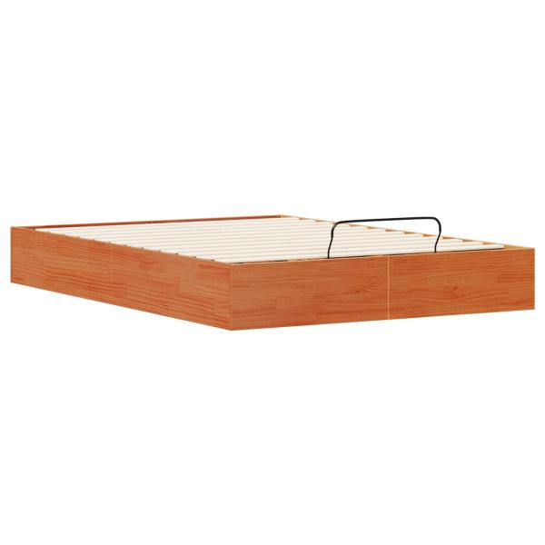 Ottoman Bettgestell mit Stauraum Wachsbraun 150 x 200 cm