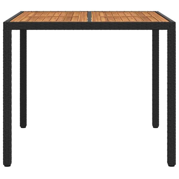 Gartentisch Schwarz 90 x 90 x 75 cm Poly-Rattan