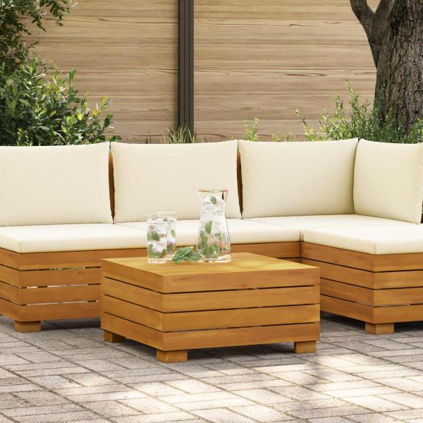 ARDEBO.de - Garten-Beistelltisch Massivholz Akazie Braun 60 x 60 x 30 cm