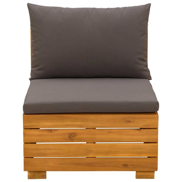 Garten Mittelssofa Massivholz Akazie Braun