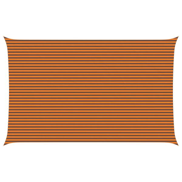 Sonnensegel Orange und Braun 8 x 5 m 100 % Polyester Oxford