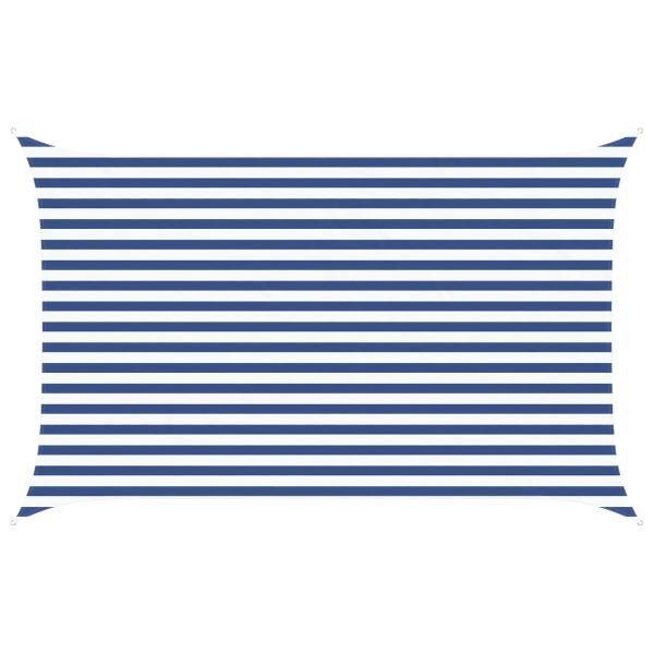 Sonnensegel Blau und Weiß 4 x 2,5 m 100 % Polyester Oxford