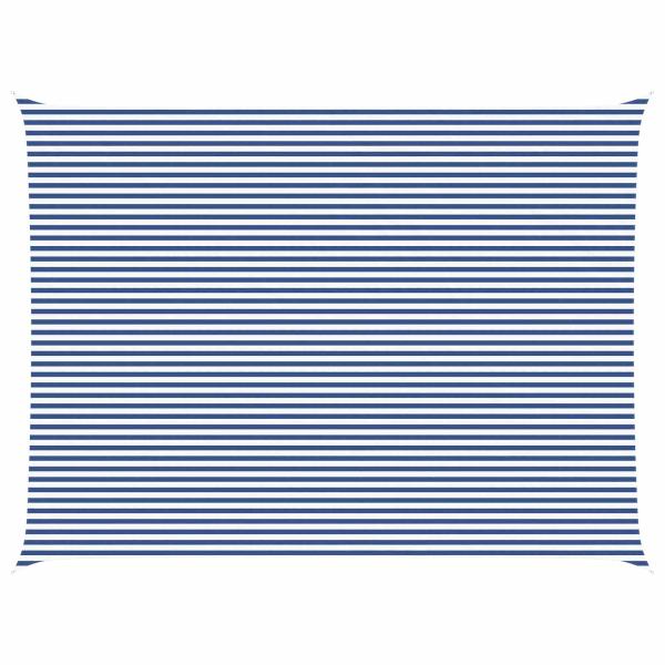 Sonnensegel Blau und Weiß 6 x 8 m 100 % Polyester Oxford