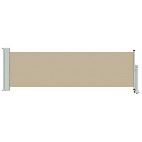 Seitenmarkise 80 x 300 cm 100% Polyester Eisen Stahl Rechteckig