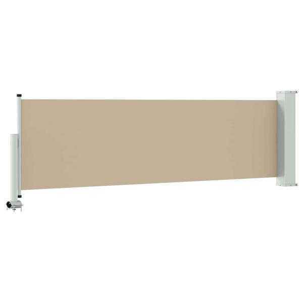 Seitenmarkise 80 x 300 cm 100% Polyester Eisen Stahl Rechteckig