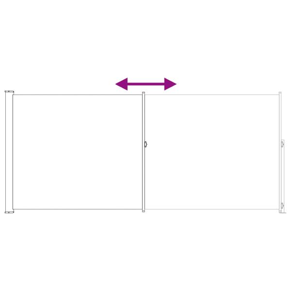 Ausziehbare Seitenmarkise 220 x 500 cm