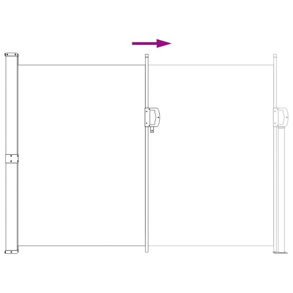 Ausziehbares Seitenmarkise 120 x 300 cm