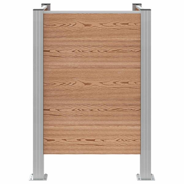 Mülltonnenzaun Braun 85 x 85 x 115 cm Aluminium und WPC