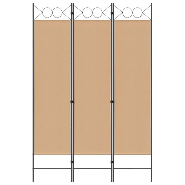 3-teiliger Raumteiler Beige 120 x 180 cm Stoff