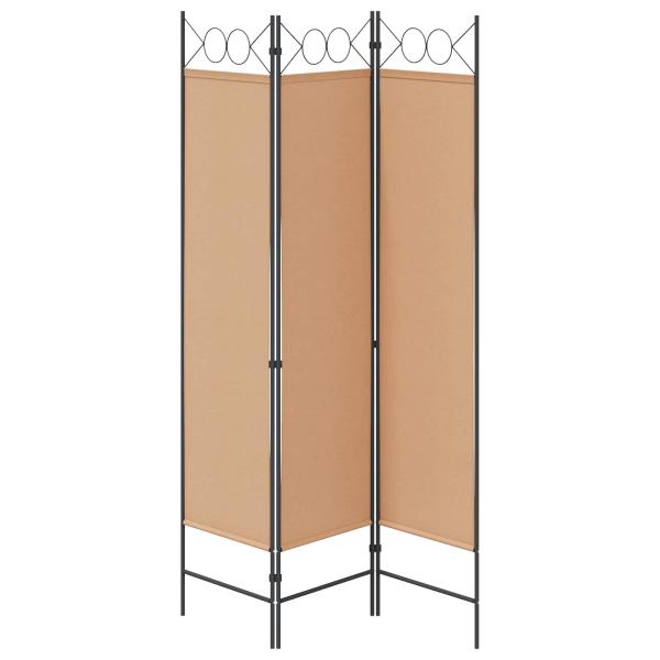 3-teiliger Raumteiler Beige 120 x 180 cm Stoff