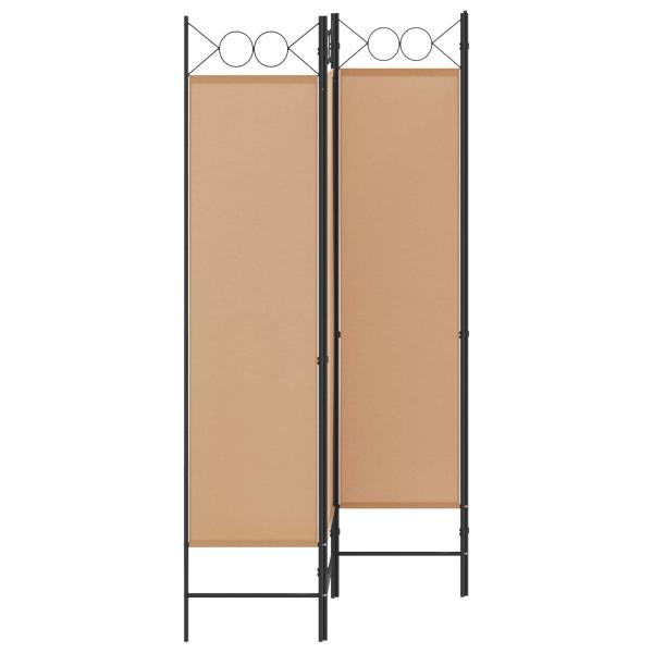4-teiliger Raumteiler Beige 160 x 180 cm Stoff