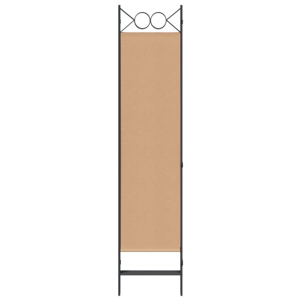 4-teiliger Raumteiler Beige 160 x 180 cm Stoff