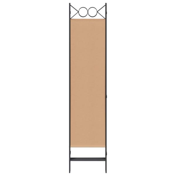5-teiliger Raumteiler Beige 200 x 180 cm Stoff
