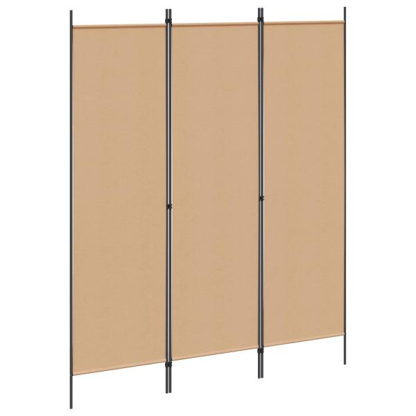 ARDEBO.de - 3-teiliger Raumteiler Beige 150 x 180 cm Stoff