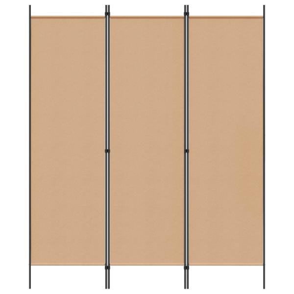 3-teiliger Raumteiler Beige 150 x 180 cm Stoff