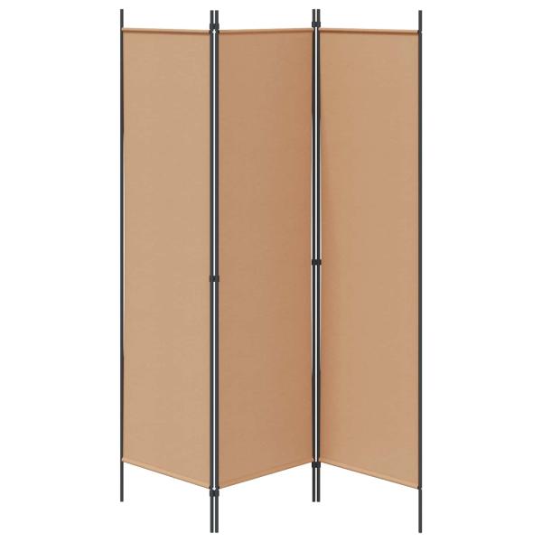 3-teiliger Raumteiler Beige 150 x 180 cm Stoff