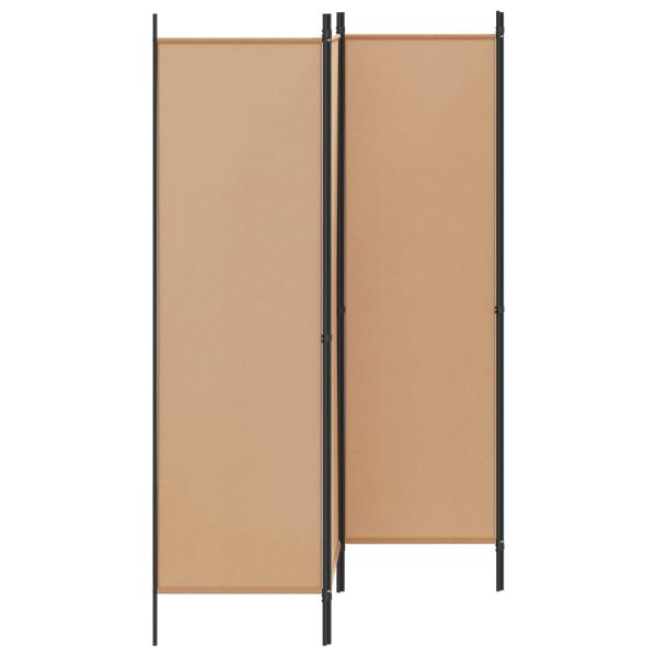 4-teiliger Raumteiler Beige 200 x 180 cm Stoff