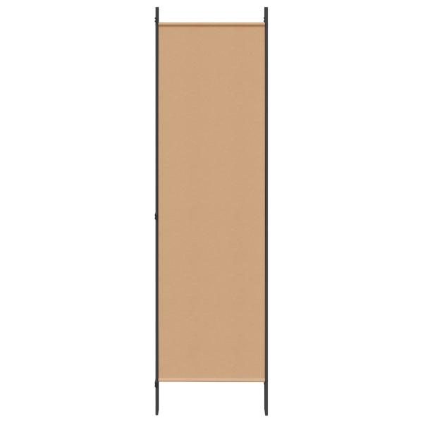 5-teiliger Raumteiler Beige 250 x 180 cm Stoff