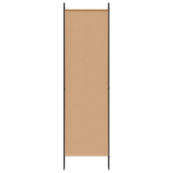6-teiliger Raumtrenner Beige 300 x 180 cm Stoff