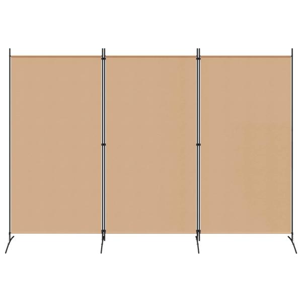 3-teiliger Raumteiler Beige 260 x 180 cm Stoff