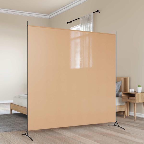ARDEBO.de - Einzel Panel Raumteiler Beige 175 x 180 cm Stoff