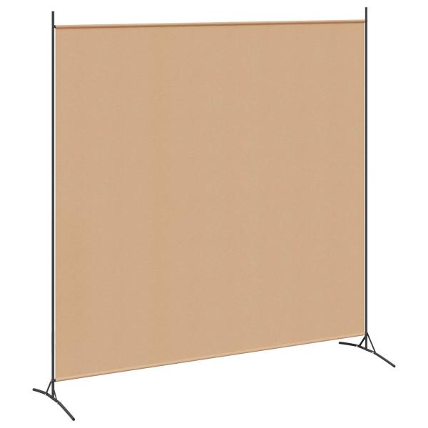 Einzel Panel Raumteiler Beige 175 x 180 cm Stoff
