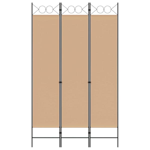 3-teiliger Raumteiler Beige 120 x 200 cm Stoff