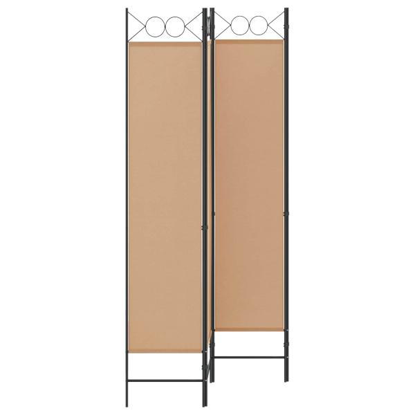 4-teiliger Raumteiler Beige 160 x 200 cm Stoff