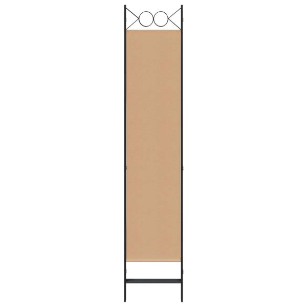 4-teiliger Raumteiler Beige 160 x 200 cm Stoff