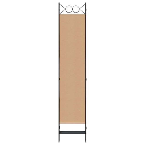 5-teiliger Raumteiler Beige 200 x 200 cm Stoff