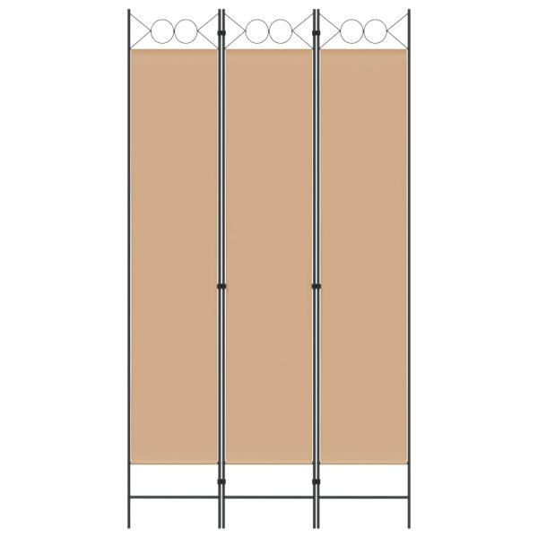 3-teiliger Raumteiler Beige 120 x 220 cm Stoff
