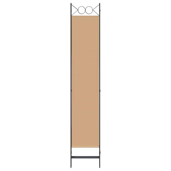 4-teiliger Raumteiler Beige 160 x 220 cm Stoff