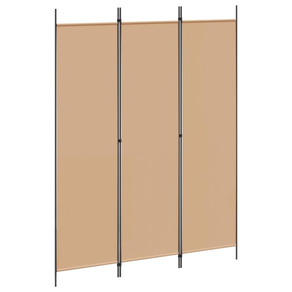 3-teiliger Raumteiler Beige 150 x 200 cm Stoff