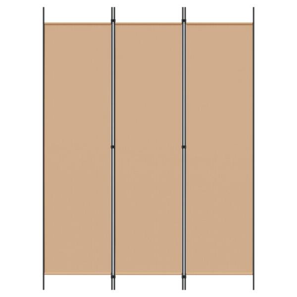 3-teiliger Raumteiler Beige 150 x 200 cm Stoff